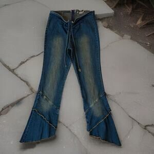 Vintage Patty USA Flare Jeans Women's 24 Blue 70s Glam Boho Party New York